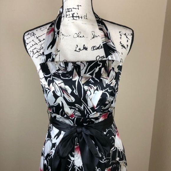 White House Black Market Dresses & Skirts - White House Black Market Floral Silk HalterDress 4